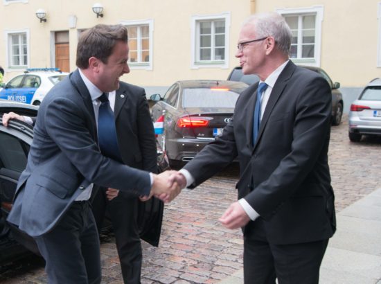 Riigikogu esimees Eiki Nestor kohtus Luksemburgi Suurhertsogiriigi peaministri Xavier Betteliga